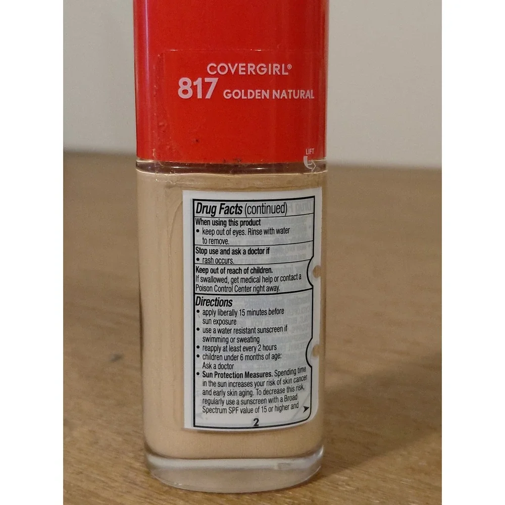 Covergirl Outlast Extreme Wear Liquid Foundation 817 Golden Natural SPF 18 1oz